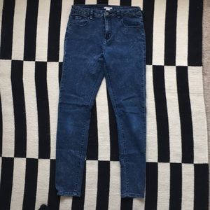 Forever 21 acid wash high waisted skinny